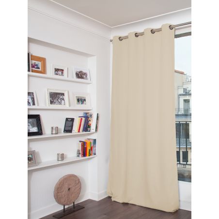 3in1 Lärmschutzvorhang mit Thermoisolierung Verdunkelung Samt Venise Beige MC15