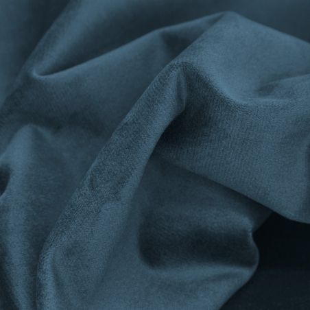 3in1 Lärmschutzvorhang mit Thermoisolierung Verdunkelung nach Maß Samt Venise Blau MC56