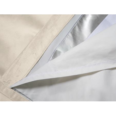 3in1 Lärmschutzvorhang mit Thermoisolierung Verdunkelung Samt Venise Beige MC15