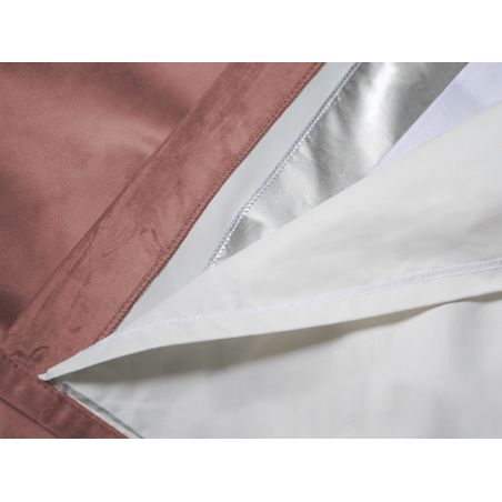 Rideau 3-en-1 Phonique Thermique Occultant Velours Venise Vieux rose MC343