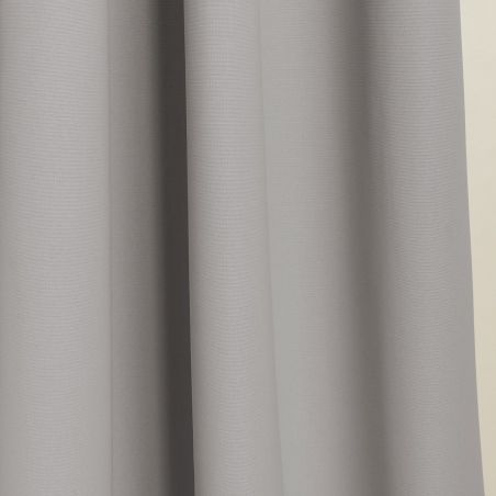 Rideau 4-en-1 Séparation de pièces Phonique Thermique Occultant Sur Mesure Gris Galet MC17