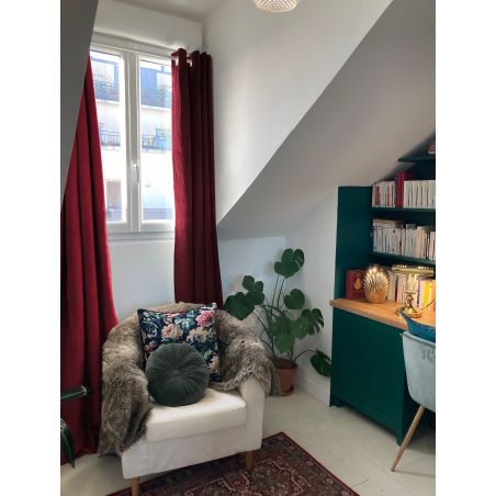 100% Verdunkelungsvorhang Samt Venise Rot MC214