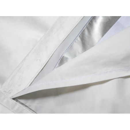 Rideau 3-en-1 Phonique Thermique Occultant Velours Venise Blanc MC720