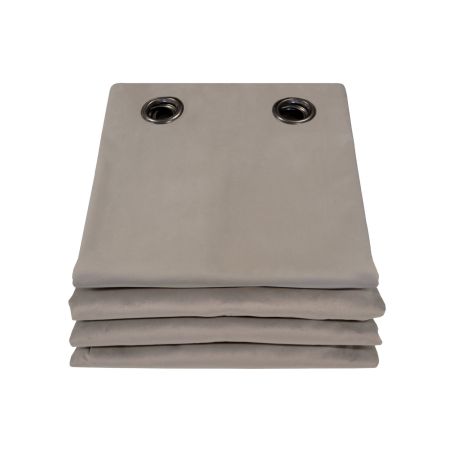 4in1 Raumteilervorhang mit Lärmschutz Thermoisolierung Verdunkelung Samt Venise Taupe MC740