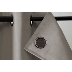 4in1 Raumteilervorhang mit Lärmschutz Thermoisolierung Verdunkelung Samt Venise Taupe MC740