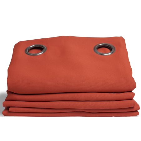 Verdunkelungsvorhang Baumwoll-Optik Orange MC374