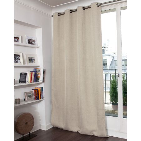 Rideau 3-en-1 Phonique Thermique Occultant Mars Beige Ficelle MC632