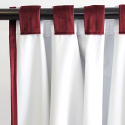 Rideau 100% Occultant Velours Venise Rouge Groseille MC214