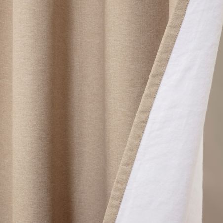 Rideau 3-en-1 Phonique Thermique Occultant Sur Mesure Romy Beige Pélican MC8220
