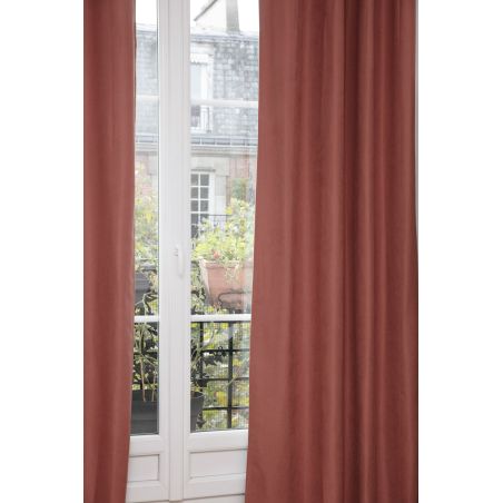 Rideau 3-en-1 Phonique Thermique Occultant Cocoon Terracotta MC7005