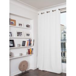 Thermovorhang mit 100% Verdunkelung Samt Venise Weiß MC720
