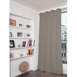 Rideau Thermique et 100% Occultant Velours Venise Taupe MC740