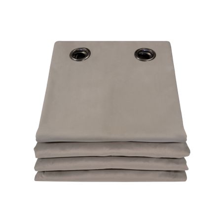 Rideau Thermique et 100% Occultant Velours Venise Taupe MC740