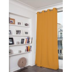 Rideau 3-en-1 Phonique Thermique Occultant Jaune Ocre MC215