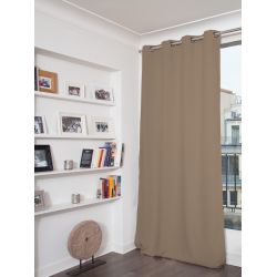 Rideau 3-en-1 Phonique Thermique Occultant Taupe MC740