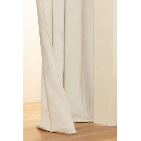 Rideau 4-en-1 Séparation de pièces Phonique Thermique Occultant Velours Venise Beige Darjeeling MC15