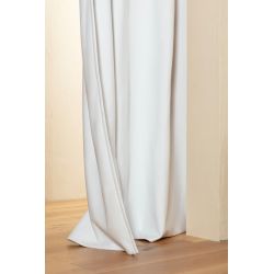 Rideau 4-en-1 Séparation de pièces Phonique Thermique Occultant Velours Venise Blanc MC720