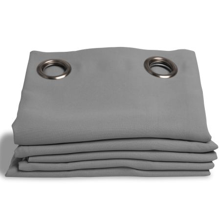 Rideau Occultant Aspect piqué coton Gris Stratus MC09