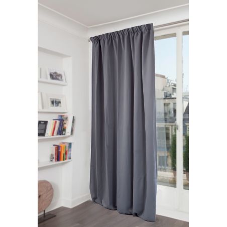 Rideau Occultant Uni Gris Stratus MC09