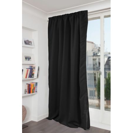 Rideau 3-en-1 Phonique Thermique Occultant Noir MC710