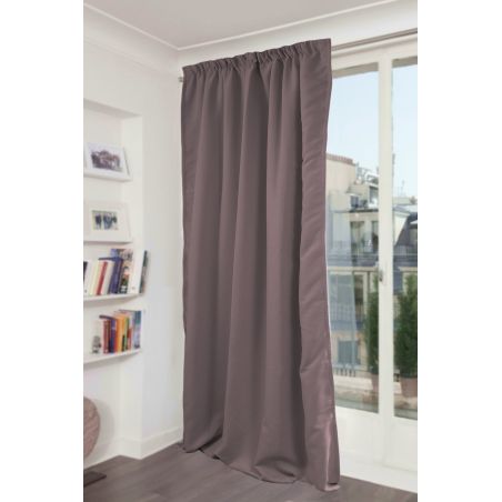 Rideau 3-en-1 Phonique Thermique Occultant Gris Poivre MC7305