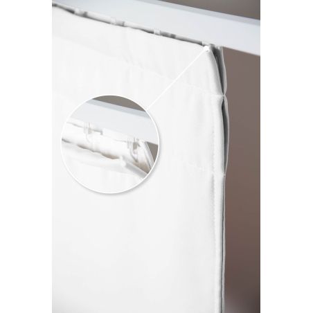 Rideau 4-en-1 Séparation de pièces Phonique Thermique Occultant Blanc MC720